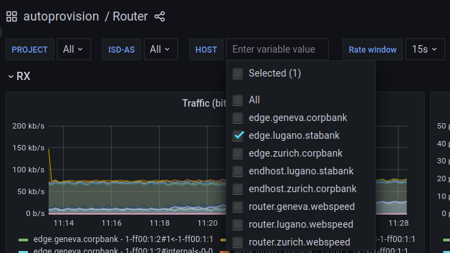 Grafana Variable Host
